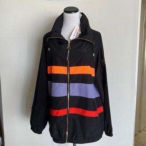 Woman p.e nation, jacket, black, red purple size small